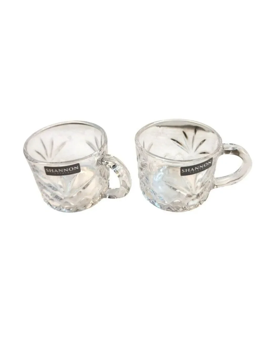 Godinger Clique  Cut Crystal Double Old Fashioned Glasses Set of 2 Barware